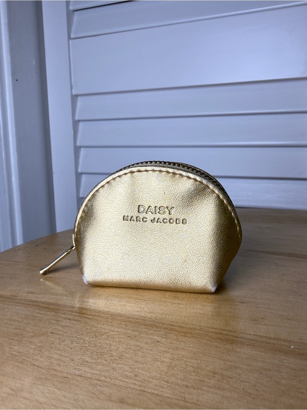 Marc Jacobs Metallic Gold Daisy Mini Coin Pouch
